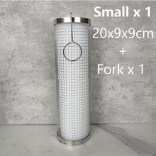 Load image into Gallery viewer, 20cm/30cm BBQ Basket Stainless Cylindrical Rolling Grilling Baskets Portable Barbecue Rack For Grill For Fish Shrimp Meat Fries BBQ Grill Basket Rolling Grilling Basket Stainless Steel Grill Mesh Barbeque Grill Accessories
