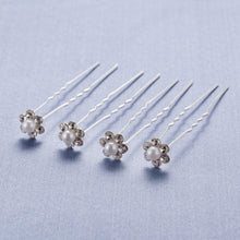 Load image into Gallery viewer, 20Pcs Fashion Wedding Bridal Pearl Flower Clear Crystal Rhinestone Hair Pins Clips Bridesmaid Hair wear Jewelry Gorgeous Hair Accessories For Women
