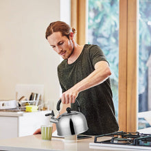 Load image into Gallery viewer, 2.1 Quarts Stainless Steel Whistling Tea Kettle Stovetop Induction Gas Teapot
