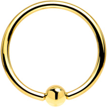 Load image into Gallery viewer, Solid 14k Yellow Gold 16G 1/2 Ball Captive Ring 3mm Ball
