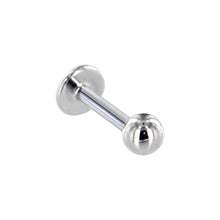 Load image into Gallery viewer, 14G 5/16 Solid 14k White Gold Labret Monroe- 4mm Ball
