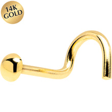 Load image into Gallery viewer, Solid 14K Yellow Gold Dome Nose Ring
