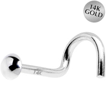 Load image into Gallery viewer, Solid 14K White Gold DOME Nose Ring
