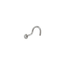 Load image into Gallery viewer, Solid 14K White Gold DOME Nose Ring
