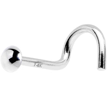Load image into Gallery viewer, Solid 14K White Gold DOME Nose Ring
