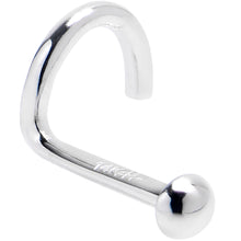 Load image into Gallery viewer, Solid 14K White Gold DOME Nose Ring
