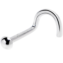 Load image into Gallery viewer, Solid 14K White Gold DOME Nose Ring
