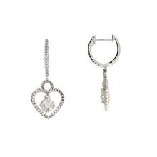 Load image into Gallery viewer, .50ct Diamond Dangle Earrings 14KT White Gold
