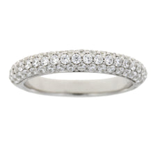 Load image into Gallery viewer, Cubic Zirconium Wedding Band Ring Sterling Silver

