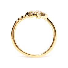 Load image into Gallery viewer, 10K Yellow Gold 1/10 Cttw Diamond  Palm Tree Statement Ring (H-I Color, I1-I2 Clarity) - Ring Size 7
