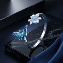 Load image into Gallery viewer, 925 Sterling Silver Opal Nanometer Stone Plated Platinum Ring
