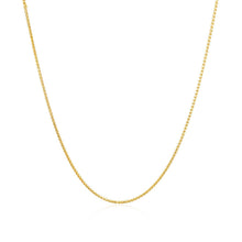 Load image into Gallery viewer, 14k Yellow Gold Diamond Cut Round Wheat Chain 0.6mm
