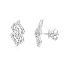 Load image into Gallery viewer, 0.68 Carat Genuine White Diamond 14K White Gold Earrings (G-H Color, SI1-SI2 Clarity)
