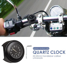 Load image into Gallery viewer, 22-25mm Multi-functional Motorcycle Handlebar Mount Clock Universal Waterproof Motorcycle Handlebar Watch  Durable Practical Classic Waterproof Luminous Quartz Watch
