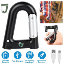 Load image into Gallery viewer, 2200 mAh Powerbank with Emergency Flashlight Compass Carabiner-Shaped
