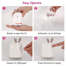 Load image into Gallery viewer, 220ml Cool Mist Humidifier Ultrasonic Air Diffuser Atomizer with 7 Color
