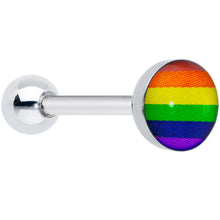 Load image into Gallery viewer, Surgical Steel RAINBOW Gay Pride Barbell
