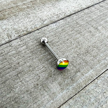Load image into Gallery viewer, Surgical Steel RAINBOW Gay Pride Barbell
