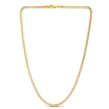 Load image into Gallery viewer, 14k Yellow Gold Round Pave Franco Chain (4.00 mm)
