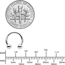 Load image into Gallery viewer, 16G 5/16 Stainless Steel Horseshoe Circular Barbell

