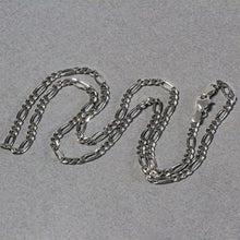 Load image into Gallery viewer, 3.0mm 14k White Gold Solid Figaro Chain
