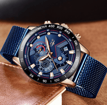 Load image into Gallery viewer, Men's Sports Waterproof Watch With  Stainless Steel Bracelet Unique Design Perfect Gift For Your Man
