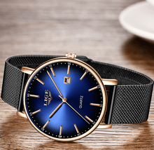Load image into Gallery viewer, Men's Elegant  Watch With Stainless Steel Straps And Special Date Display Excellent Look Unique Design Perfect Gift
