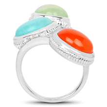 Load image into Gallery viewer, 9.50 Carat Genuine Multi Stone .925 Sterling Silver Ring

