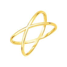 Load image into Gallery viewer, 14k Yellow Gold Polished X Profile Ring
