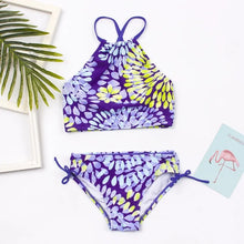 Load image into Gallery viewer, Girls Swimsuit Kids Swimwear Cute Print Kids Bikini Sets Girls Swimsuits Two Piece Bathing Suit Sets 3D Printed Swimwear Ruffle Style Children Swimwear Kids Beach Wear 2-16 Year
