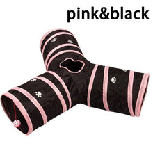 Load image into Gallery viewer, 2/3/4/5 Holes Pet Cat Tunnel Toys Foldable Pet Cat Kitty Training Interactive Fun Toy For Cats Rabbit Animal Play Tunnel Tube For Cats Tunnels for Indoor Cats Cat Tube Collapsible 3 Way Pet Tunnel Great Toy for Cats
