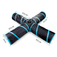 Load image into Gallery viewer, 2/3/4/5 Holes Pet Cat Tunnel Toys Foldable Pet Cat Kitty Training Interactive Fun Toy For Cats Rabbit Animal Play Tunnel Tube For Cats Tunnels for Indoor Cats Cat Tube Collapsible 3 Way Pet Tunnel Great Toy for Cats
