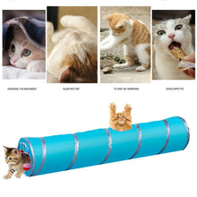 Load image into Gallery viewer, 2/3/4/5 Holes Pet Cat Tunnel Toys Foldable Pet Cat Kitty Training Interactive Fun Toy For Cats Rabbit Animal Play Tunnel Tube For Cats Tunnels for Indoor Cats Cat Tube Collapsible 3 Way Pet Tunnel Great Toy for Cats
