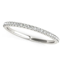 Load image into Gallery viewer, 14k White Gold Diamond Wedding Band in Pave Setting (1/8 cttw)
