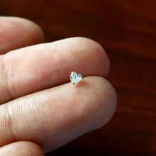 Load image into Gallery viewer, Sterling Silver 925 Clear CZ Heart Nose Ring
