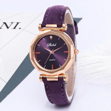 Load image into Gallery viewer, Women Watch Rhinestone Fashion Exquisite Women Leather Casual Watch Luxury Analog Quartz Crystal Wristwatch Bracelet Watch For Women and Girls
