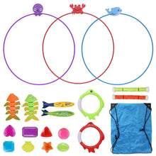 Load image into Gallery viewer, 24-Pieces: Diving Toys Swimming Pool for Aged 3+ Years Old

