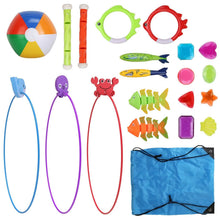 Load image into Gallery viewer, 24-Pieces: Diving Toys Swimming Pool for Aged 3+ Years Old
