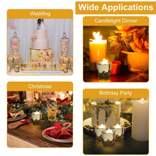 Load image into Gallery viewer, 24-Pieces Gold Votive Tealights Candle Holder Mercury Glass
