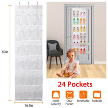 Load image into Gallery viewer, 24-Pocket: Over the Door Shoes Rack Crystal Clear Organizer
