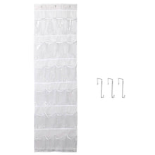 Load image into Gallery viewer, 24-Pocket: Over the Door Shoes Rack Crystal Clear Organizer
