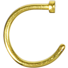 Load image into Gallery viewer, 18G 5/16 Yellow Anodized Titanium Nose Hoop
