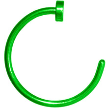 Load image into Gallery viewer, 20G 3/8 Green Anodized Titanium Nose Hoop
