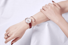 Load image into Gallery viewer, Women's Luxury Watch With  Leather Belts Shiny Steel Case  Scratch Resistant Glass Unique Design Perfect Gift
