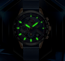 Load image into Gallery viewer, Men's Sports Waterproof Watch With  Stainless Steel Bracelet Unique Design Perfect Gift For Your Man
