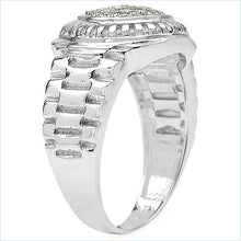 Load image into Gallery viewer, 0.20 Carat Genuine White Diamond .925 Sterling Silver Ring
