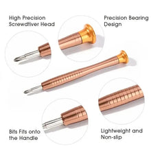 Load image into Gallery viewer, 25-Piece Set: Precision Tool Repair Kit with Leather Case
