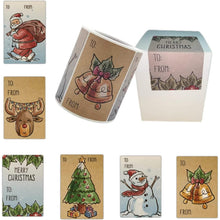 Load image into Gallery viewer, 250-Pieces: Christmas Gift Tags Self Adhesive Labels Stickers 250 Pieces
