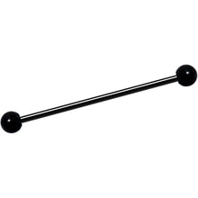 Load image into Gallery viewer, 14G Black Plated Titanium Industrial Barbell Earring
