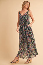 Load image into Gallery viewer, Printed V-Neck Frill Tiered Cami Comfortable Dress For Women – Playful, Feminine &amp; Fun for Summer Days
